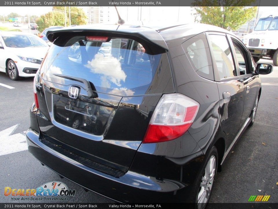 2011 Honda Fit Sport Crystal Black Pearl / Sport Black Photo #5