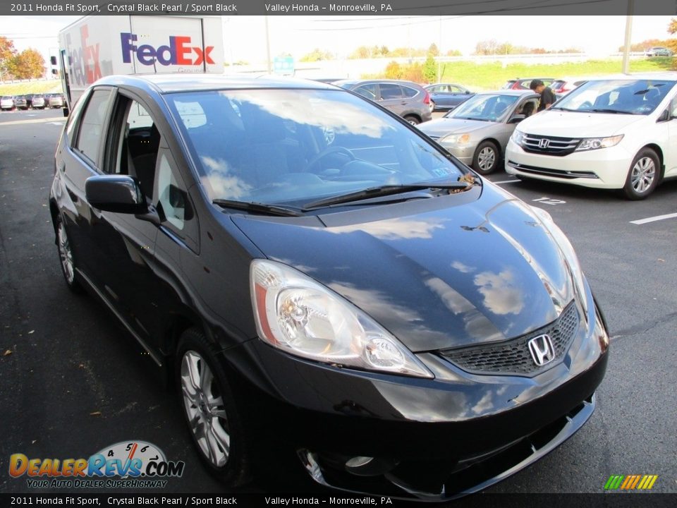 2011 Honda Fit Sport Crystal Black Pearl / Sport Black Photo #6