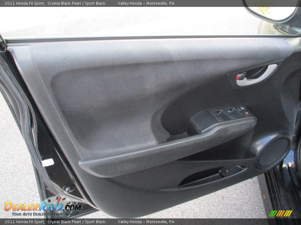 2011 Honda Fit Sport Crystal Black Pearl / Sport Black Photo #9