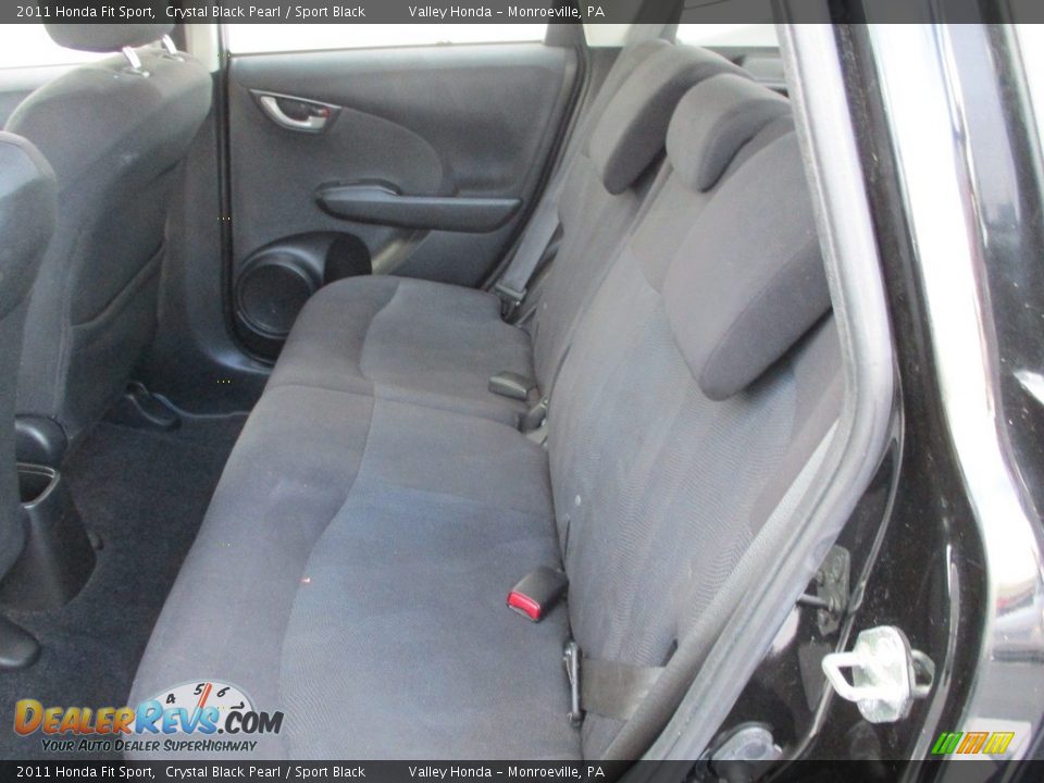 2011 Honda Fit Sport Crystal Black Pearl / Sport Black Photo #11