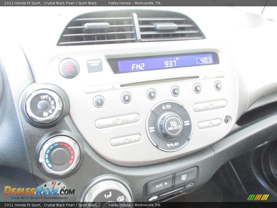 2011 Honda Fit Sport Crystal Black Pearl / Sport Black Photo #14