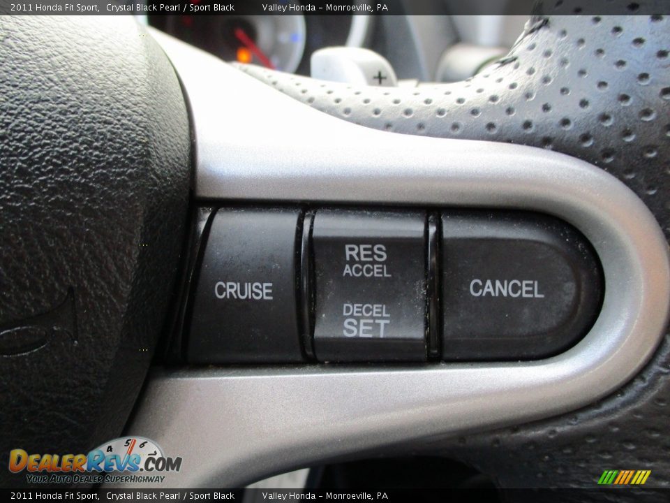 2011 Honda Fit Sport Crystal Black Pearl / Sport Black Photo #15