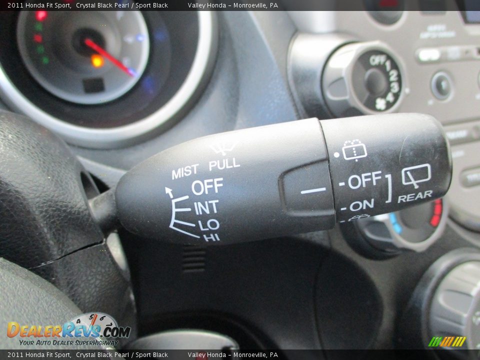 2011 Honda Fit Sport Crystal Black Pearl / Sport Black Photo #16