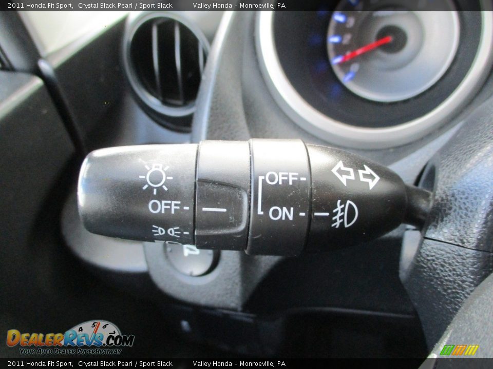 2011 Honda Fit Sport Crystal Black Pearl / Sport Black Photo #17