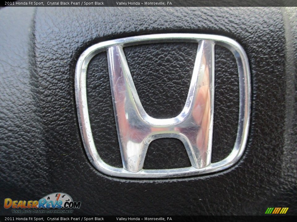 2011 Honda Fit Sport Crystal Black Pearl / Sport Black Photo #18