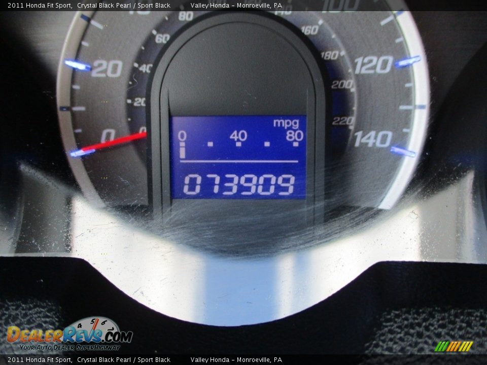 2011 Honda Fit Sport Crystal Black Pearl / Sport Black Photo #20