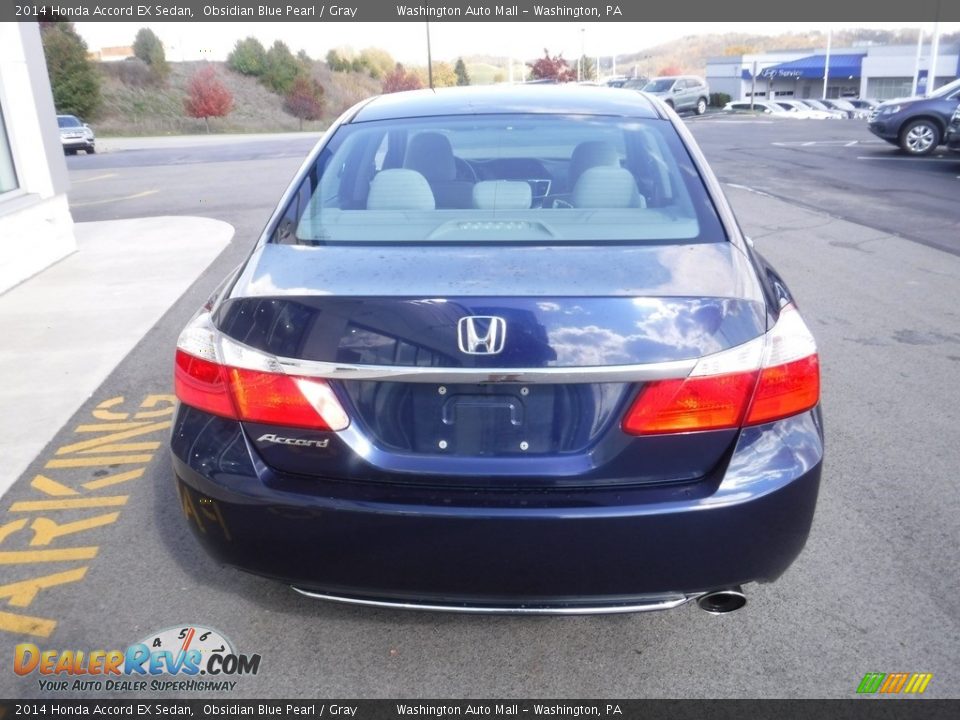 2014 Honda Accord EX Sedan Obsidian Blue Pearl / Gray Photo #9