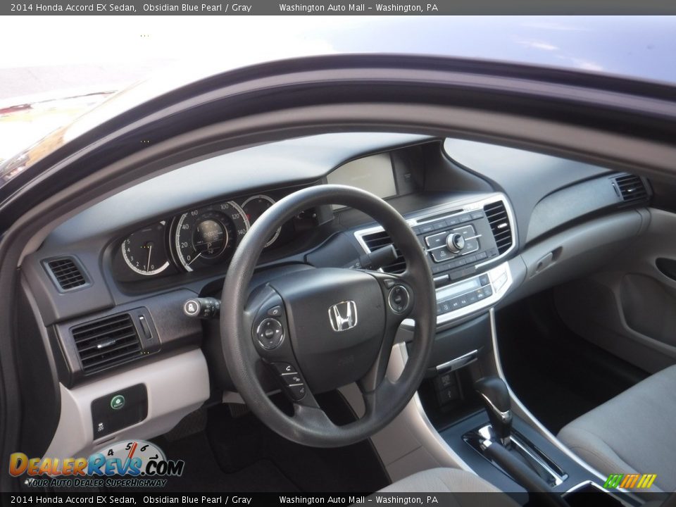 2014 Honda Accord EX Sedan Obsidian Blue Pearl / Gray Photo #12