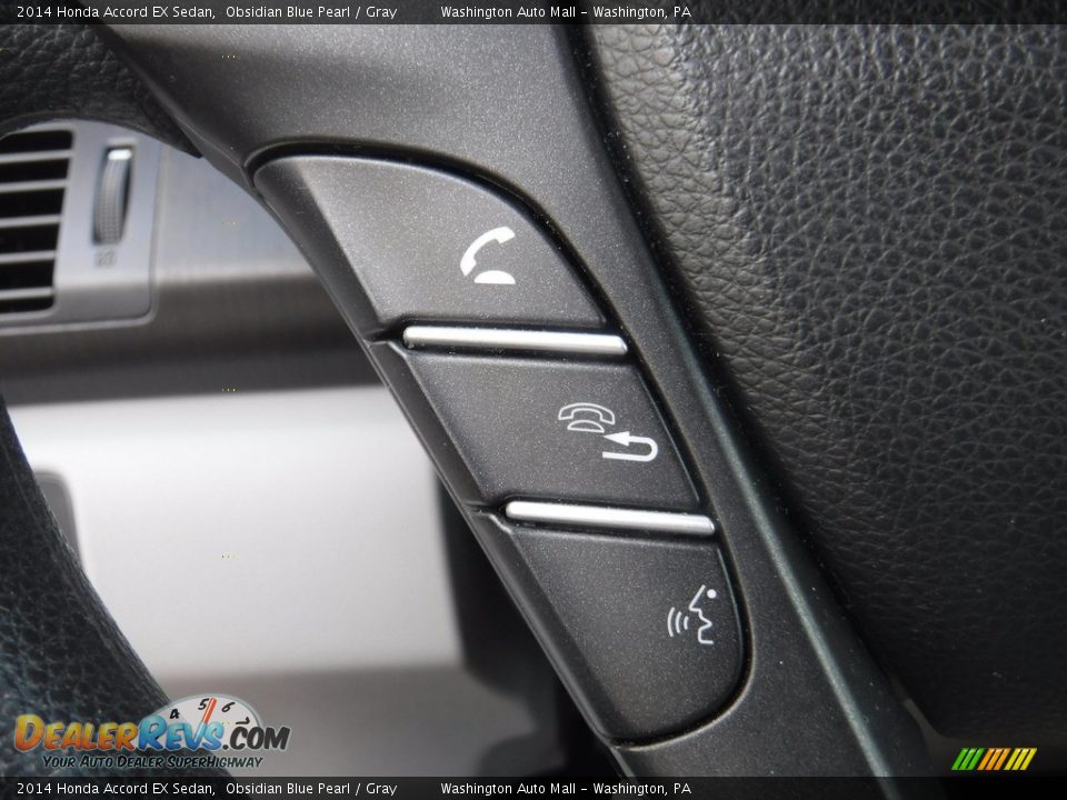 2014 Honda Accord EX Sedan Obsidian Blue Pearl / Gray Photo #22