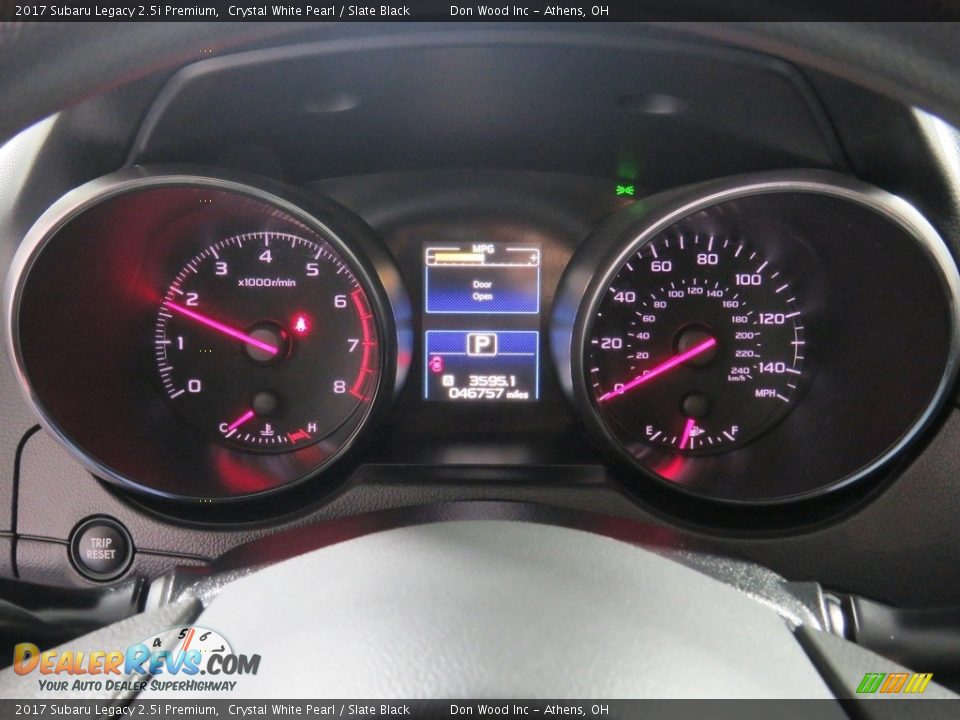 2017 Subaru Legacy 2.5i Premium Crystal White Pearl / Slate Black Photo #27