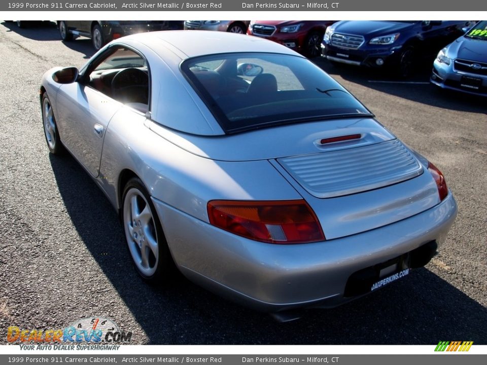 1999 Porsche 911 Carrera Cabriolet Arctic Silver Metallic / Boxster Red Photo #7