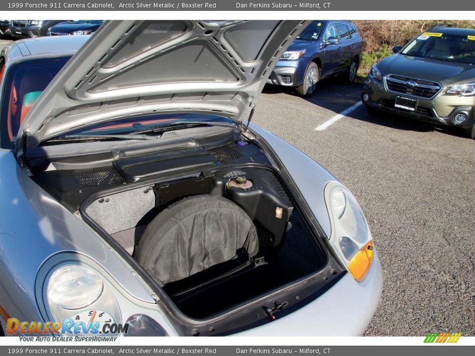 1999 Porsche 911 Carrera Cabriolet Arctic Silver Metallic / Boxster Red Photo #14