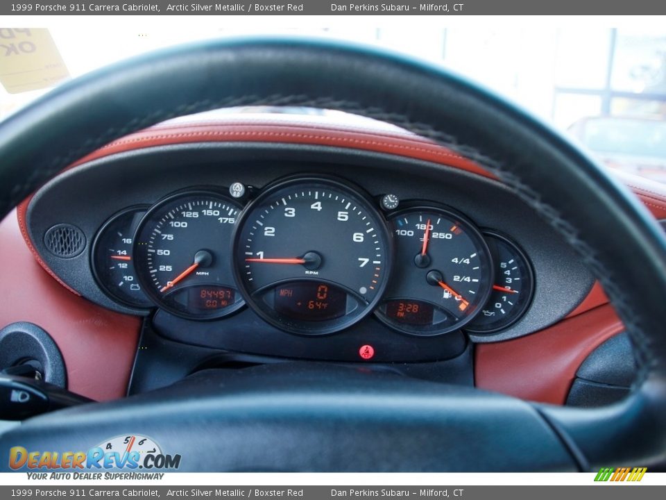 1999 Porsche 911 Carrera Cabriolet Arctic Silver Metallic / Boxster Red Photo #15