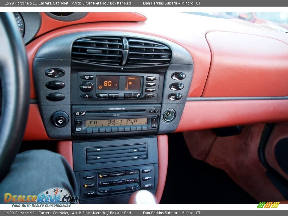 1999 Porsche 911 Carrera Cabriolet Arctic Silver Metallic / Boxster Red Photo #16