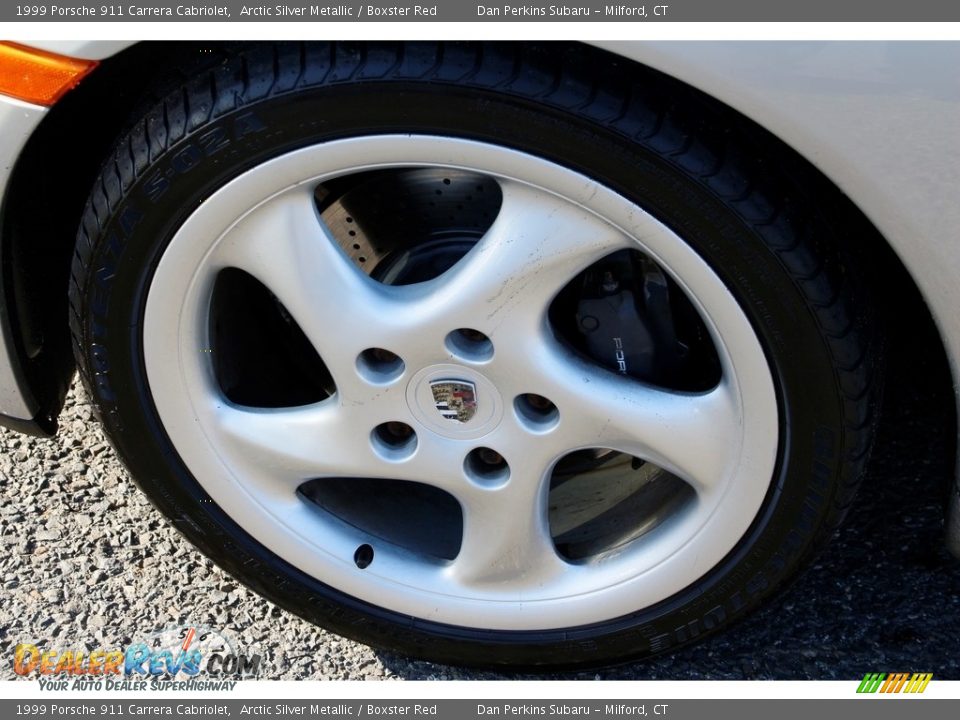 1999 Porsche 911 Carrera Cabriolet Arctic Silver Metallic / Boxster Red Photo #18