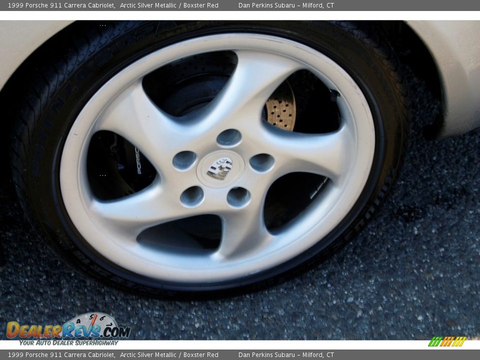 1999 Porsche 911 Carrera Cabriolet Arctic Silver Metallic / Boxster Red Photo #19