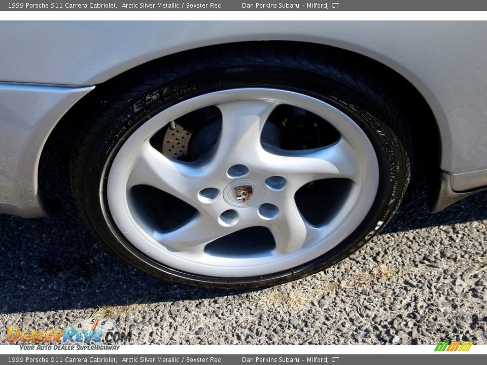 1999 Porsche 911 Carrera Cabriolet Arctic Silver Metallic / Boxster Red Photo #20