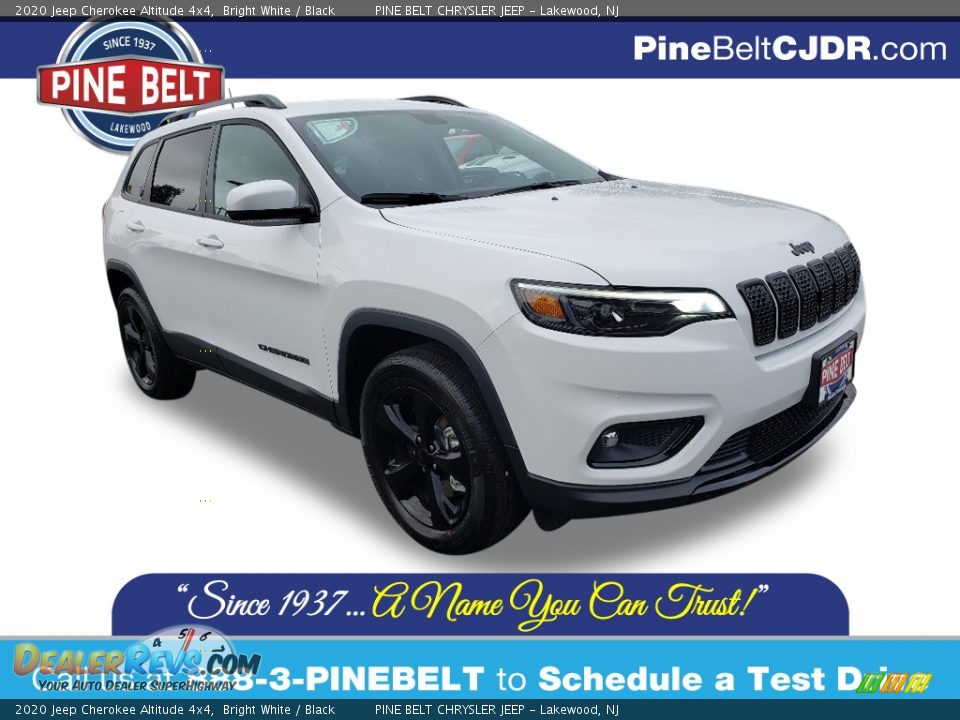 2020 Jeep Cherokee Altitude 4x4 Bright White / Black Photo #1