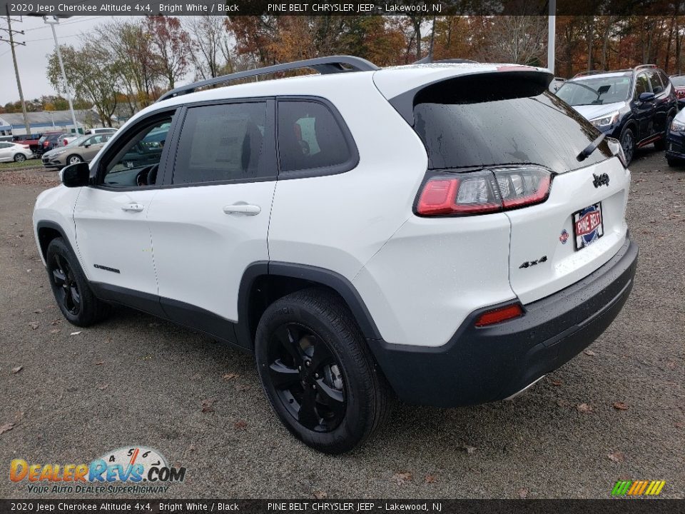 2020 Jeep Cherokee Altitude 4x4 Bright White / Black Photo #4