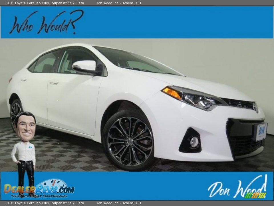 2016 Toyota Corolla S Plus Super White / Black Photo #1