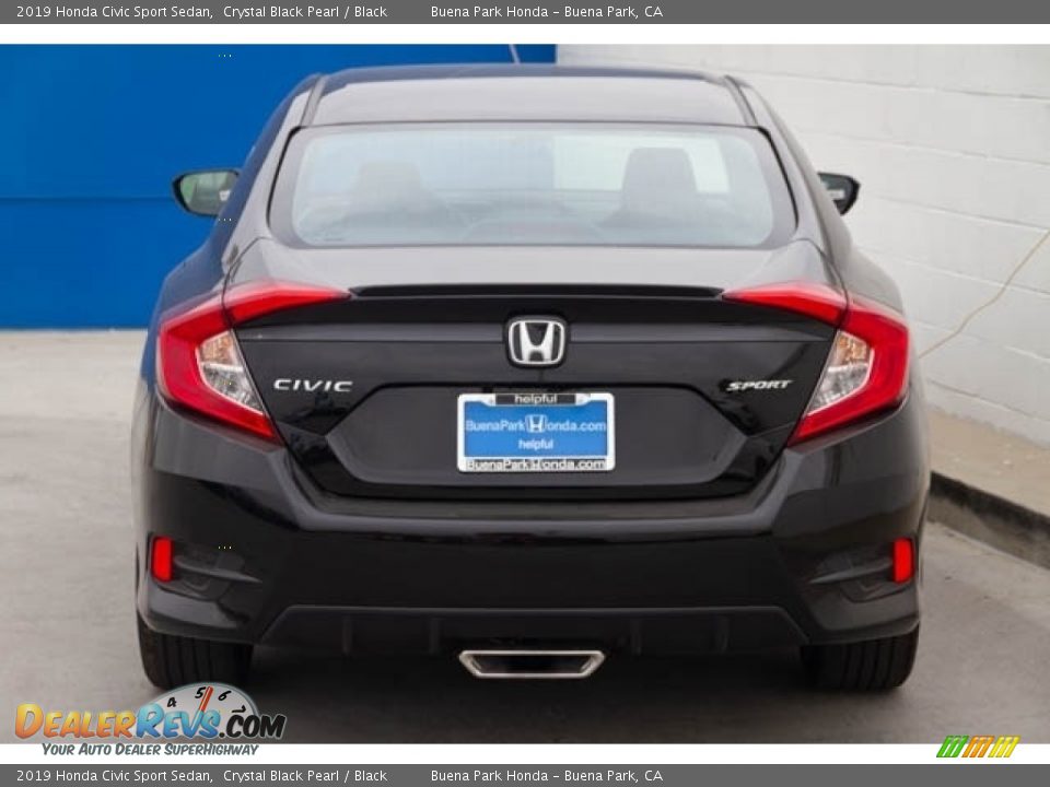 2019 Honda Civic Sport Sedan Crystal Black Pearl / Black Photo #6