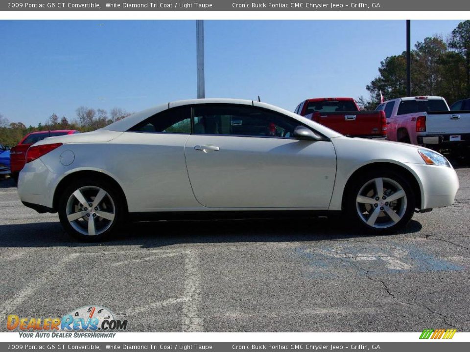 2009 Pontiac G6 GT Convertible White Diamond Tri Coat / Light Taupe Photo #4