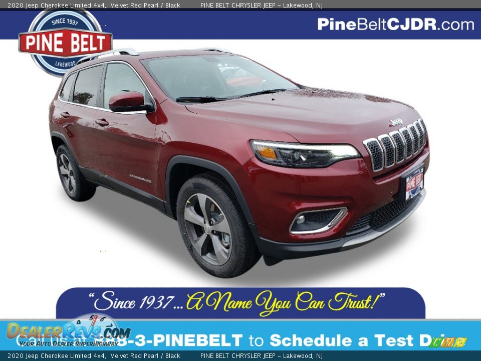 2020 Jeep Cherokee Limited 4x4 Velvet Red Pearl / Black Photo #1