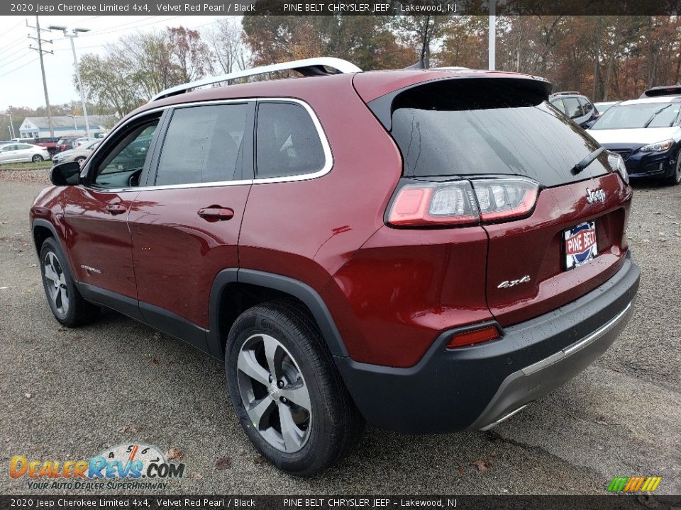 2020 Jeep Cherokee Limited 4x4 Velvet Red Pearl / Black Photo #4