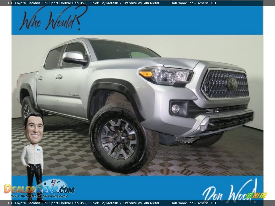 2018 Toyota Tacoma TRD Sport Double Cab 4x4 Silver Sky Metallic / Graphite w/Gun Metal Photo #1