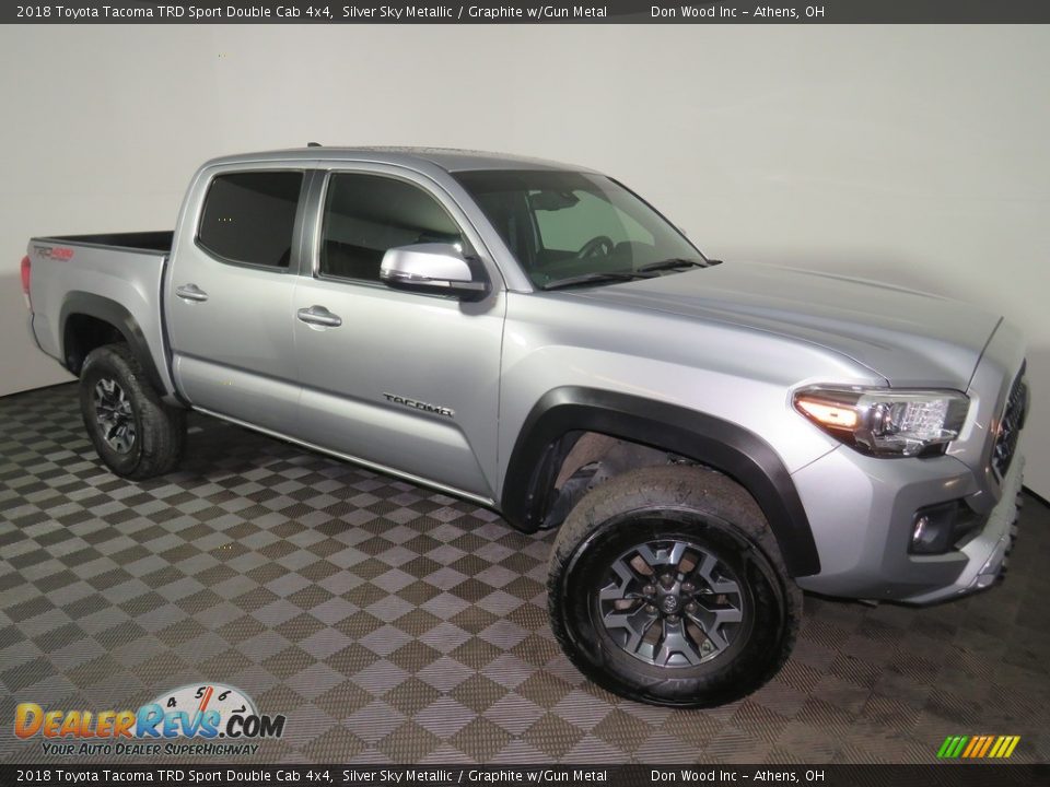 2018 Toyota Tacoma TRD Sport Double Cab 4x4 Silver Sky Metallic / Graphite w/Gun Metal Photo #2