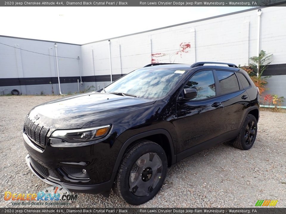 2020 Jeep Cherokee Altitude 4x4 Diamond Black Crystal Pearl / Black Photo #1