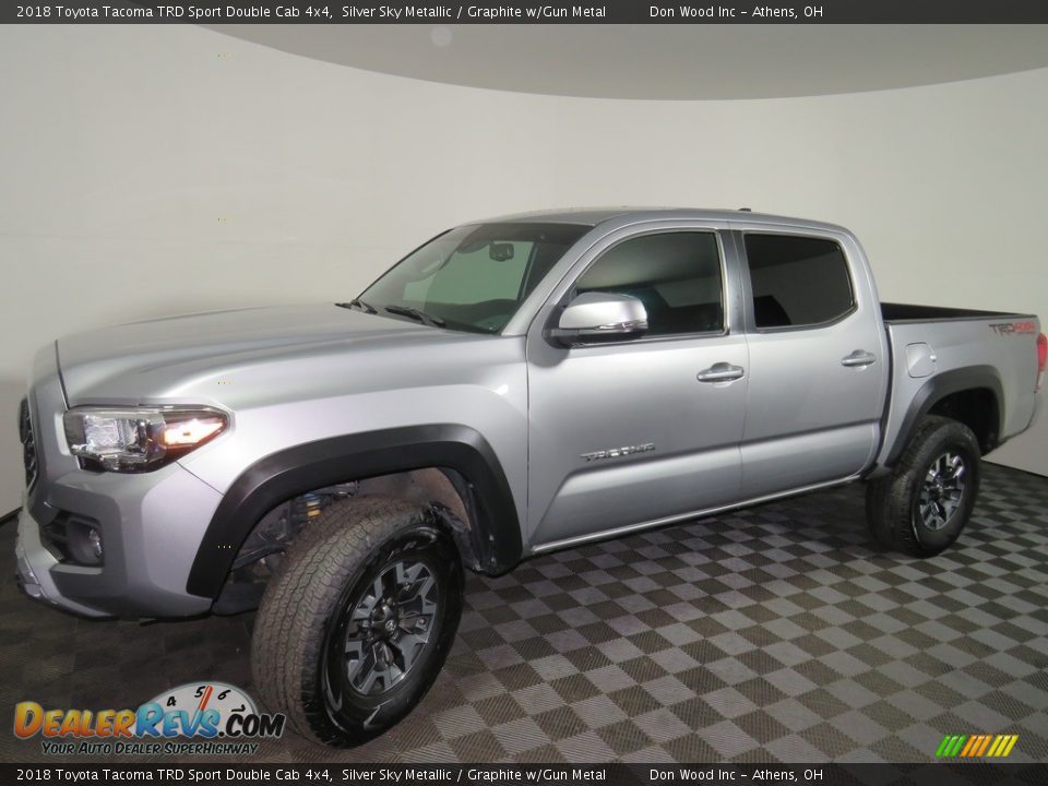 2018 Toyota Tacoma TRD Sport Double Cab 4x4 Silver Sky Metallic / Graphite w/Gun Metal Photo #7