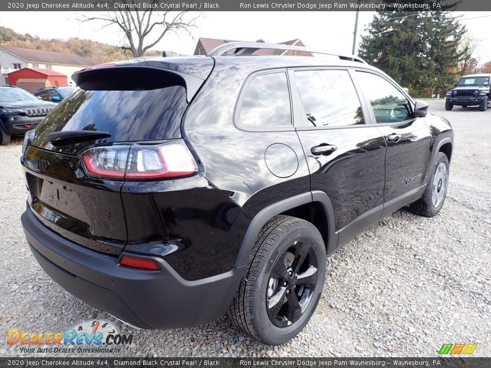 2020 Jeep Cherokee Altitude 4x4 Diamond Black Crystal Pearl / Black Photo #5