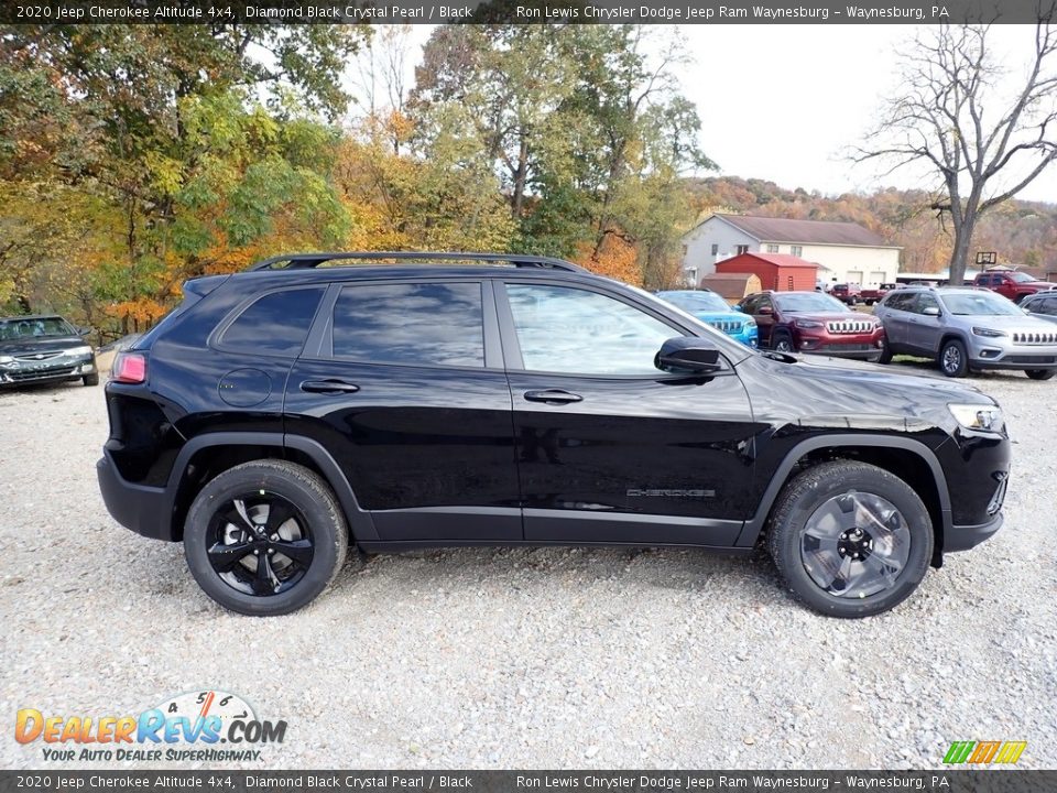 2020 Jeep Cherokee Altitude 4x4 Diamond Black Crystal Pearl / Black Photo #6