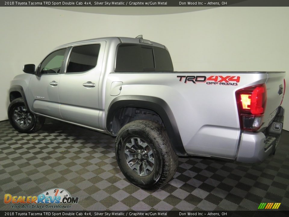 2018 Toyota Tacoma TRD Sport Double Cab 4x4 Silver Sky Metallic / Graphite w/Gun Metal Photo #9