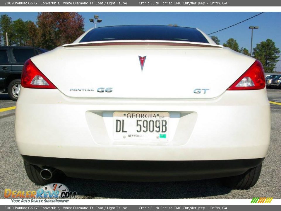 2009 Pontiac G6 GT Convertible White Diamond Tri Coat / Light Taupe Photo #6