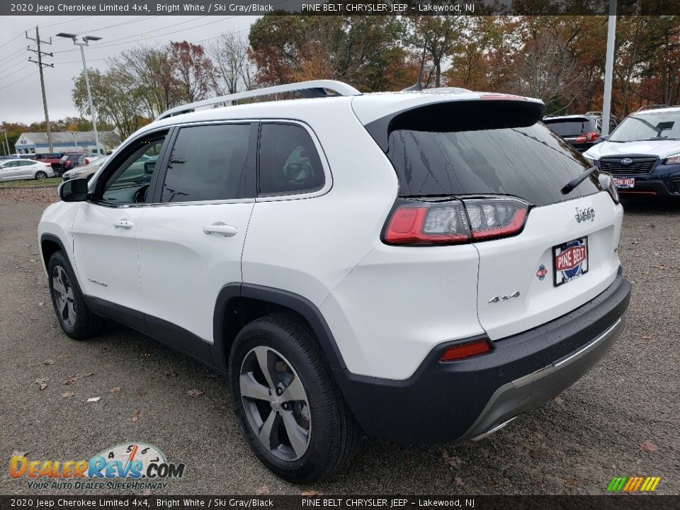 2020 Jeep Cherokee Limited 4x4 Bright White / Ski Gray/Black Photo #4