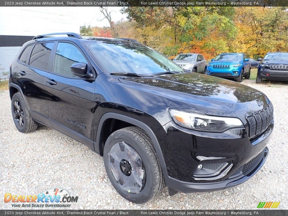 2020 Jeep Cherokee Altitude 4x4 Diamond Black Crystal Pearl / Black Photo #7