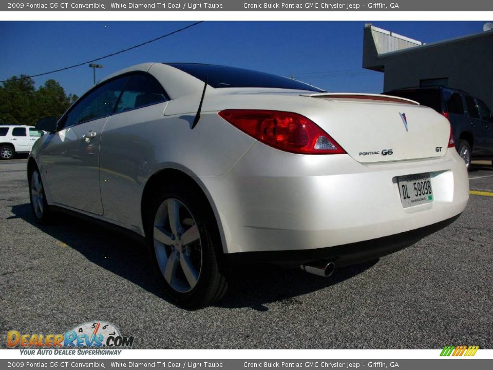 2009 Pontiac G6 GT Convertible White Diamond Tri Coat / Light Taupe Photo #7