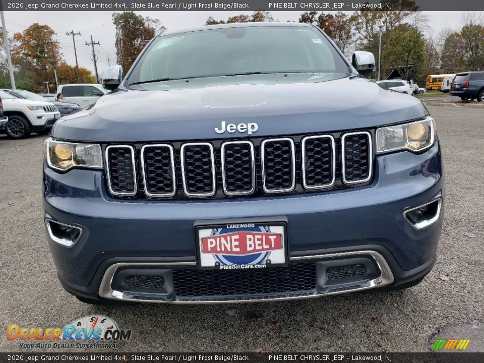 2020 Jeep Grand Cherokee Limited 4x4 Slate Blue Pearl / Light Frost Beige/Black Photo #2