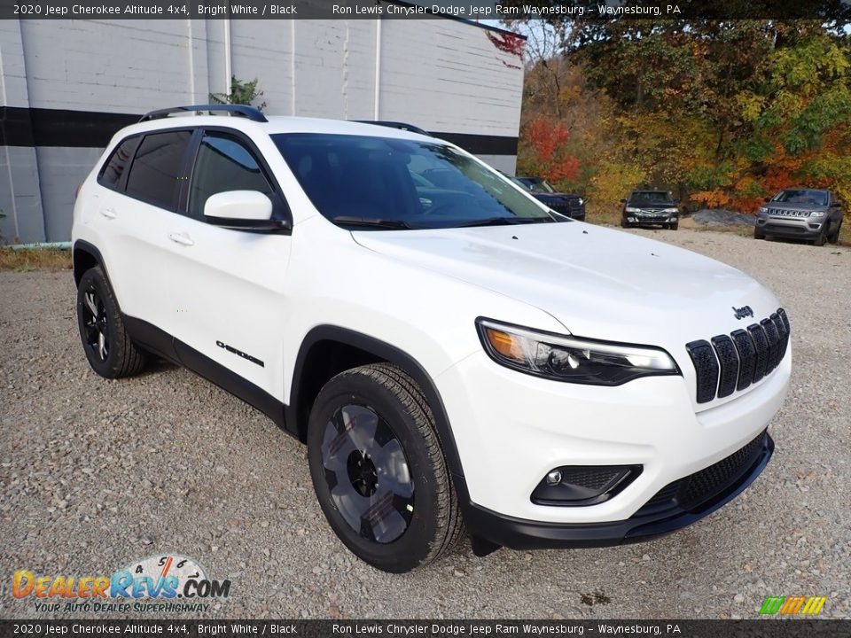 2020 Jeep Cherokee Altitude 4x4 Bright White / Black Photo #7