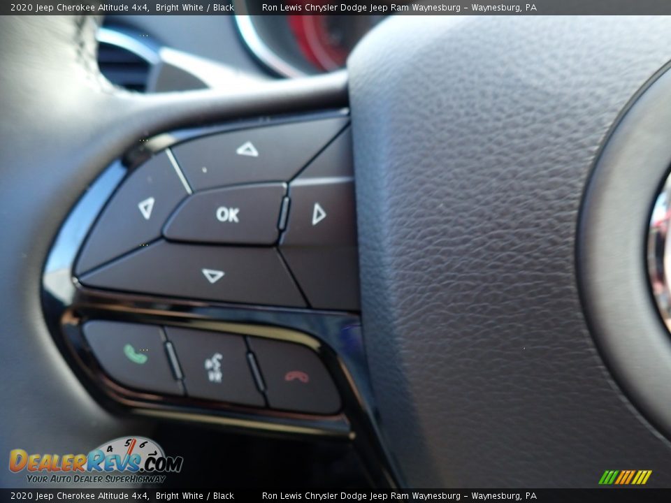 2020 Jeep Cherokee Altitude 4x4 Bright White / Black Photo #20