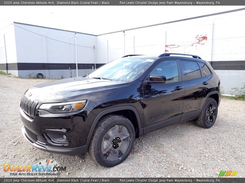 2020 Jeep Cherokee Altitude 4x4 Diamond Black Crystal Pearl / Black Photo #1