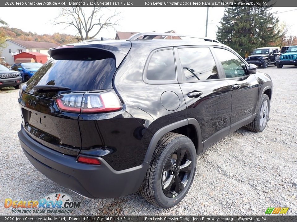 2020 Jeep Cherokee Altitude 4x4 Diamond Black Crystal Pearl / Black Photo #5