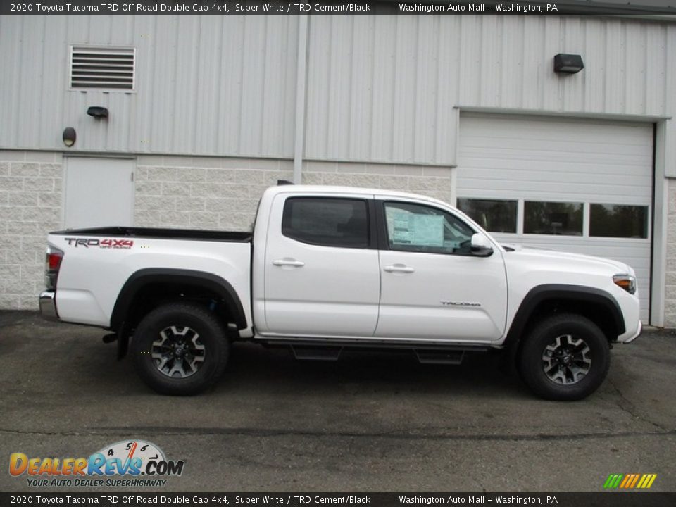 2020 Toyota Tacoma TRD Off Road Double Cab 4x4 Super White / TRD Cement/Black Photo #2