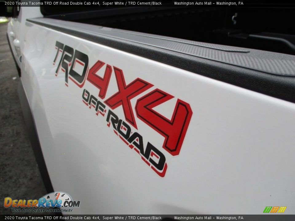 2020 Toyota Tacoma TRD Off Road Double Cab 4x4 Super White / TRD Cement/Black Photo #6
