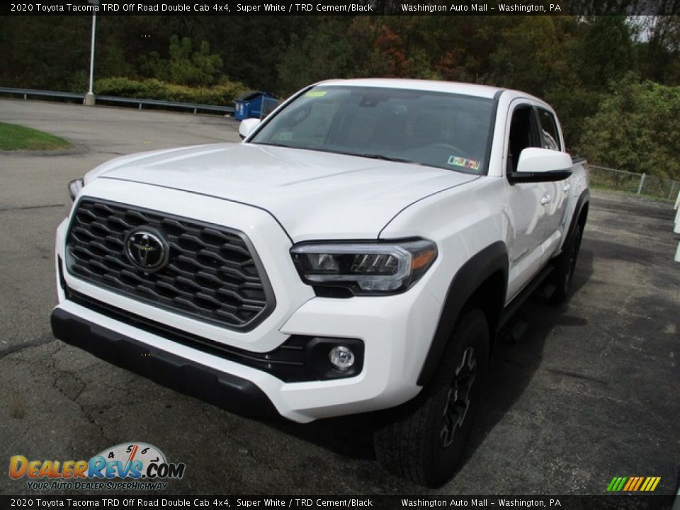 2020 Toyota Tacoma TRD Off Road Double Cab 4x4 Super White / TRD Cement/Black Photo #10