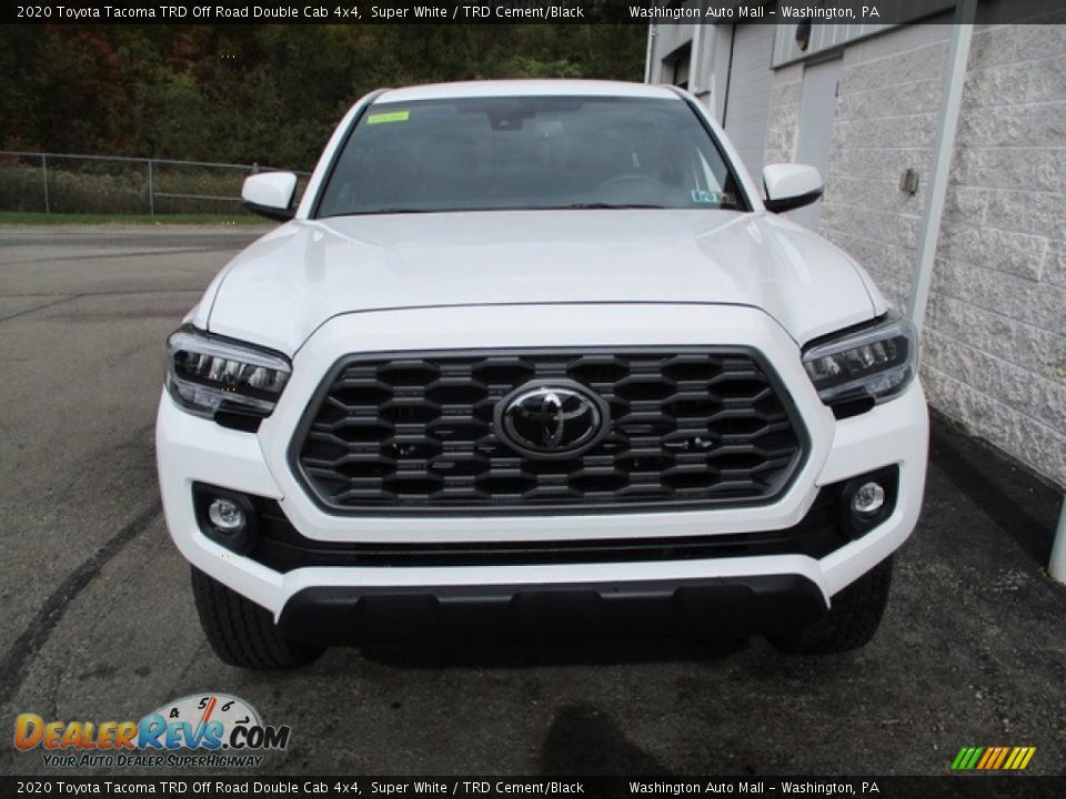 2020 Toyota Tacoma TRD Off Road Double Cab 4x4 Super White / TRD Cement/Black Photo #11
