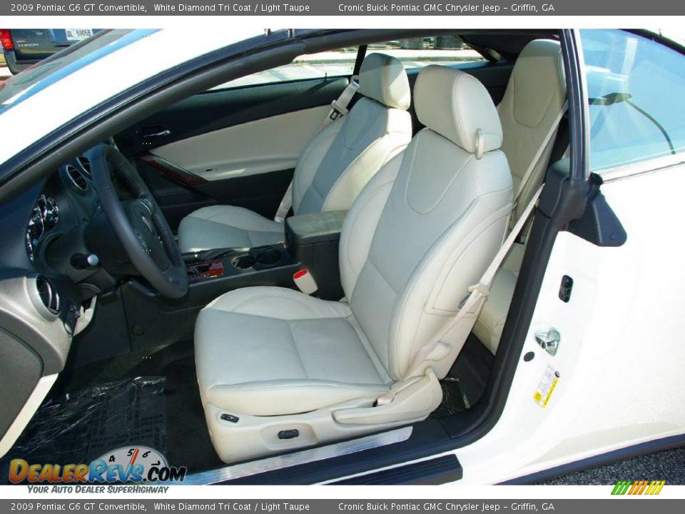 2009 Pontiac G6 GT Convertible White Diamond Tri Coat / Light Taupe Photo #11
