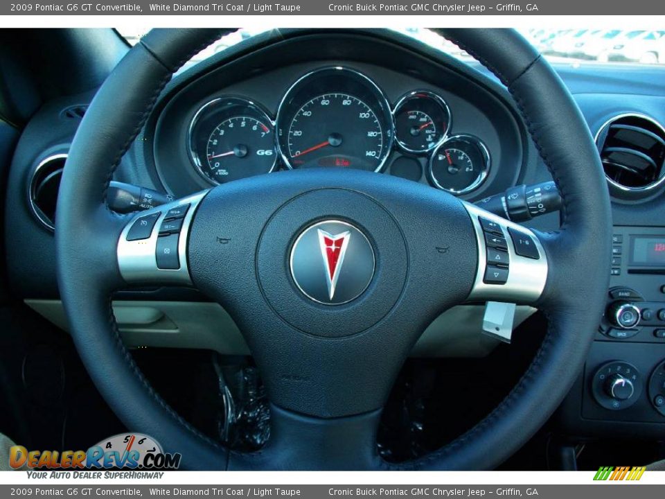 2009 Pontiac G6 GT Convertible White Diamond Tri Coat / Light Taupe Photo #15